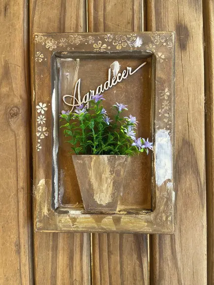Quadro Rústico Floral