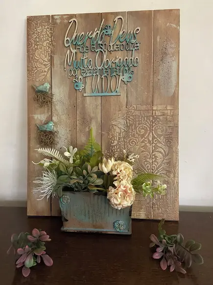 Quadro Rústico Floral