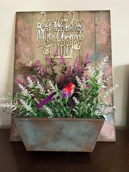 Quadro Rústico Floral