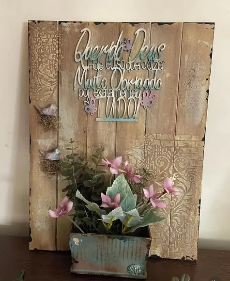 Quadro Rústico Floral