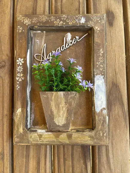 Quadro Rústico Floral