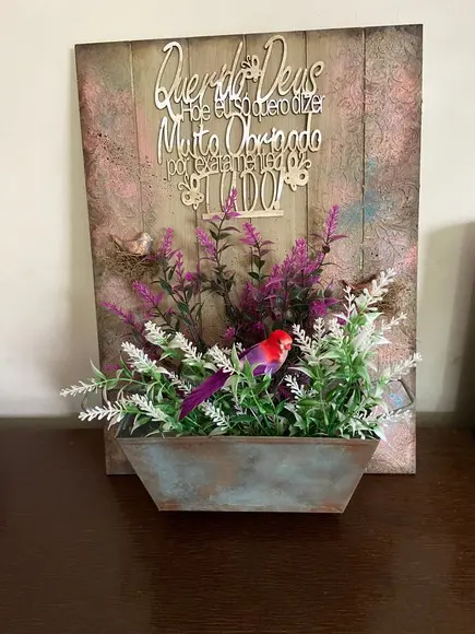 Quadro Rústico Floral