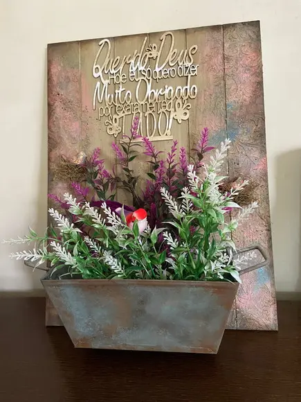 Quadro Rústico Floral