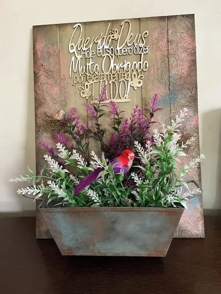 Quadro Rústico Floral