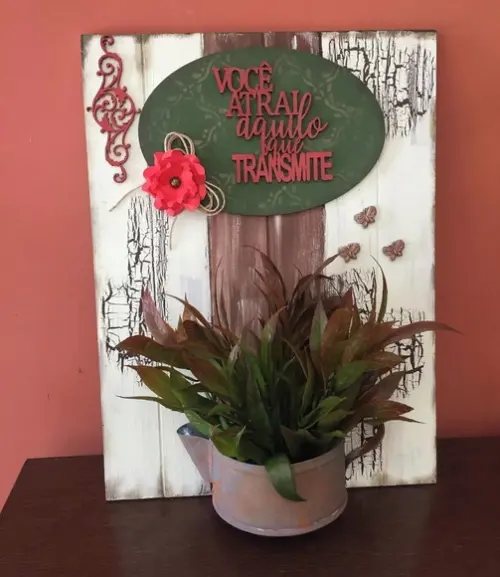 Quadro Rústico Floral