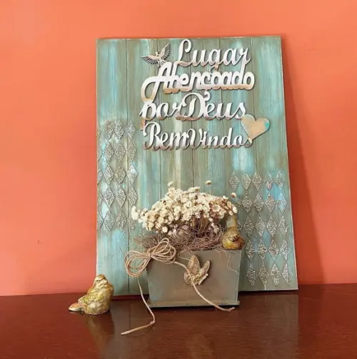 Quadro Rústico Floral