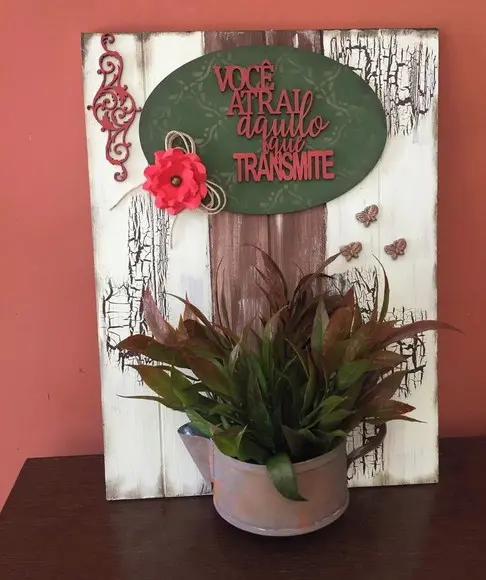 Quadro Rústico Floral
