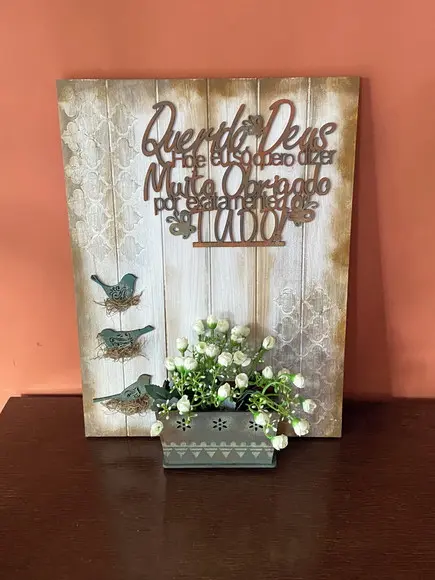 Quadro Rústico Floral