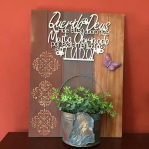 Quadro Rústico Floral