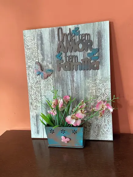 Quadro Rústico Floral
