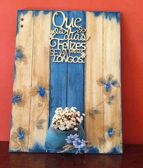 Quadro Rústico Flores