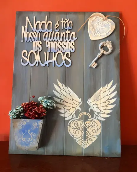 Quadro Rústico Nossos Sonhos
