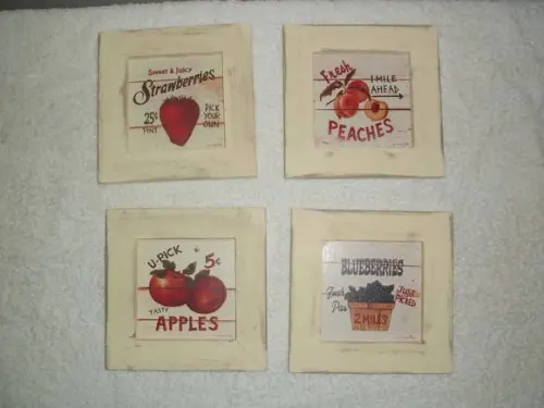 Quadros Frutas e Legumes Vintage