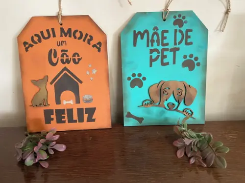Tags Decorativas Gato e Cachorros