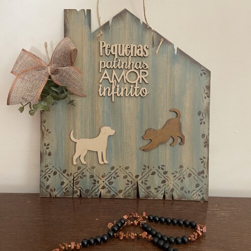 Placa decorativa Pets