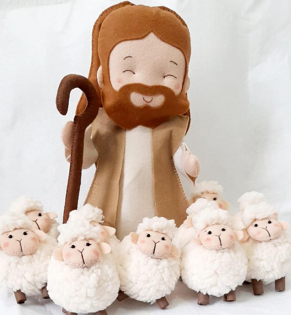 Jesus bom pastor e ovelhas
