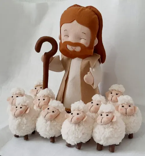 Jesus bom pastor e ovelhas