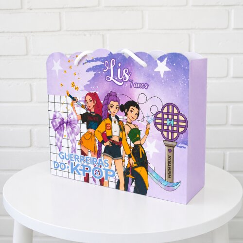 10 Sacolinha Personalizadas Guarreiras Kpop - Montadas com Alça