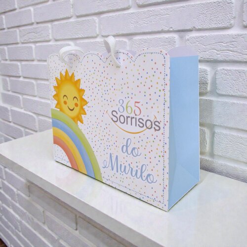 10 Sacolinha Personalizadas 365 Sorrisos - Montadas com Alça