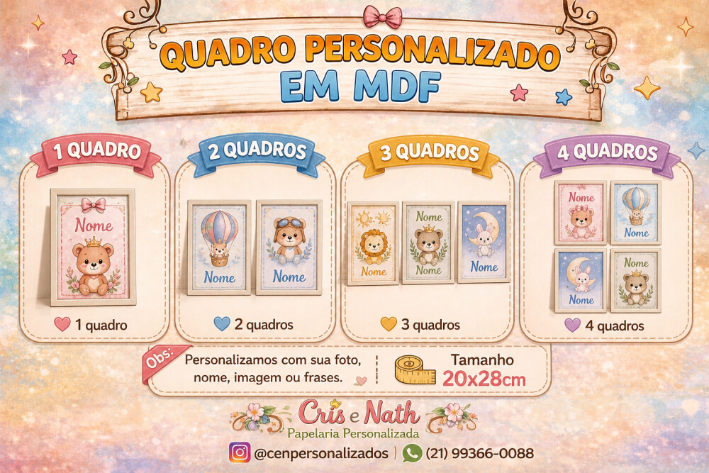 Quadros Personalizados 20x28cm