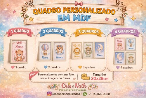 Quadros Personalizados 20x28cm