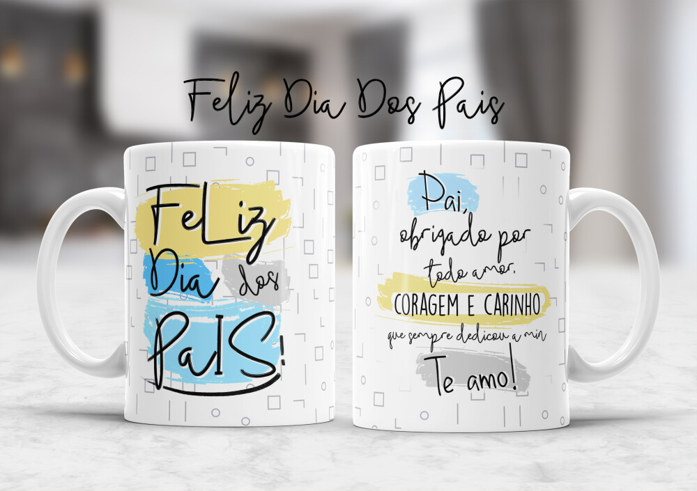 Caneca Dia dos Pais - Obrigado por Todo Amor Te Amo