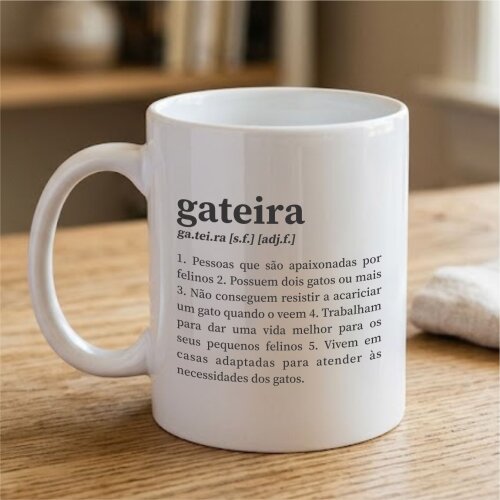 Caneca Gatinhos Doodle | Presente para Apaixonados por Gatos - Cópia