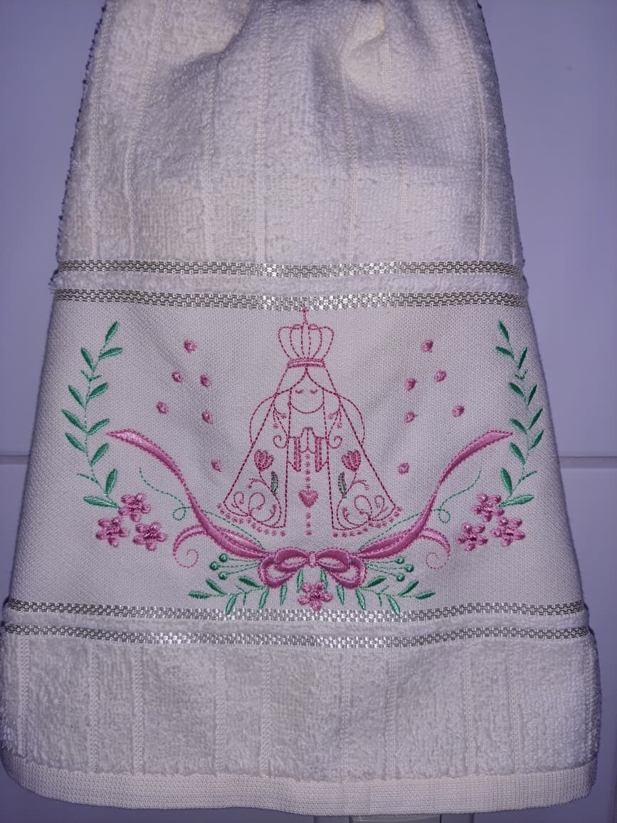 Toalha de Lavabo Buddemeyer Artesanalle Bordada 30x45 em Algodão