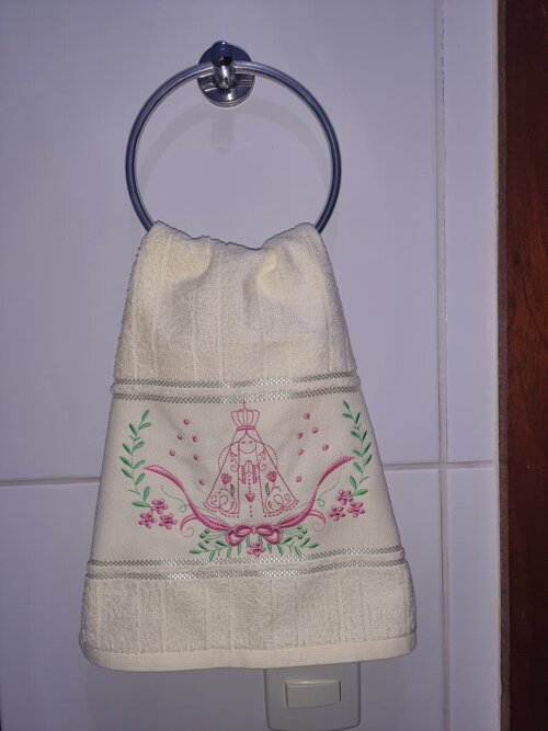 Toalha de Lavabo Buddemeyer Artesanalle Bordada 30x45 em Algodão
