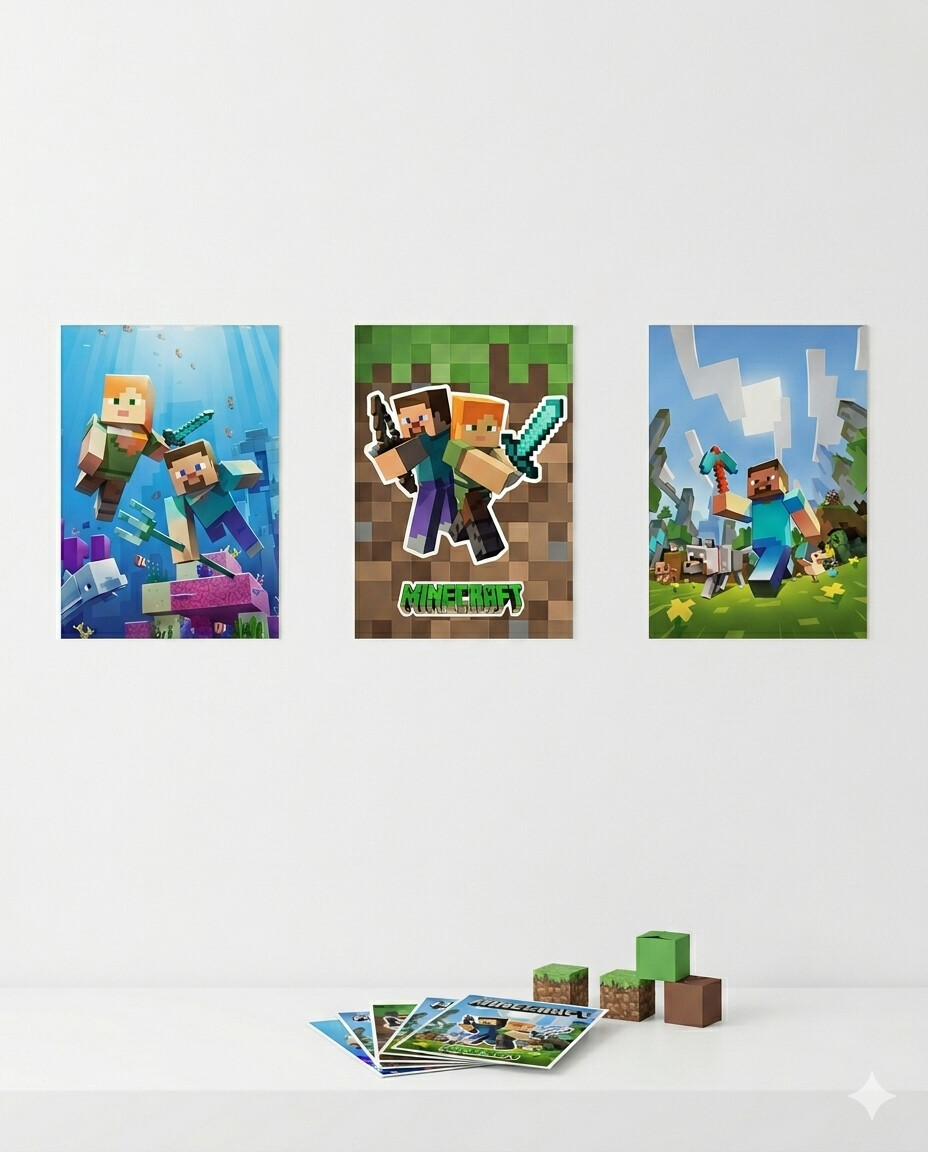 Kit Festa Só um Bolinho 27 Peças | Minecraft | Personalizado