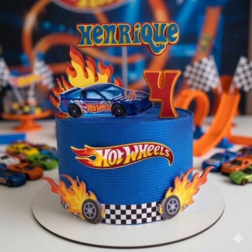 Kit Festa Só um Bolinho 27 Peças |  Hot Wheels | Decoração Pe