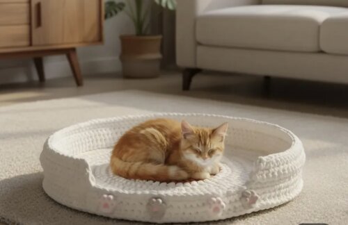 Caminha/Arranhador pata gatos (com tapetinho removível)