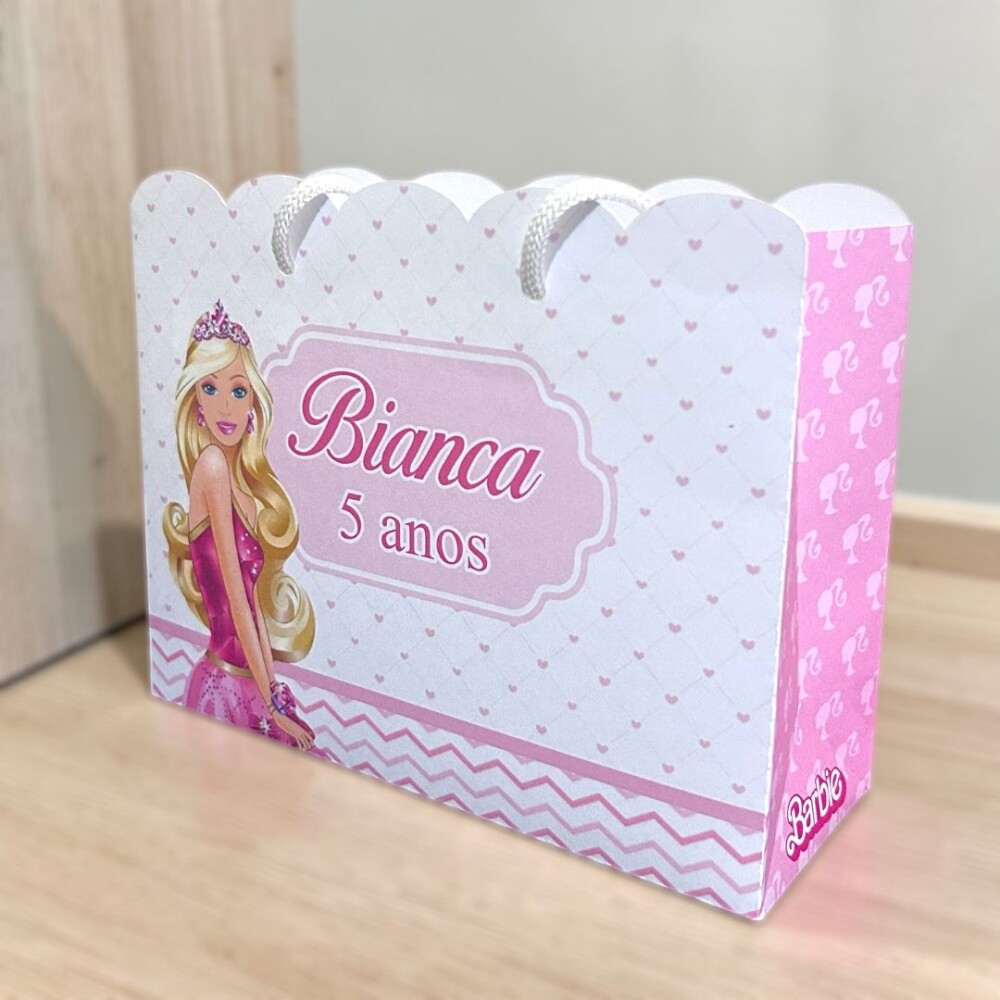 Sacolinha Personalizada Barbie | Lembrancinha Infantil | Pegue e 