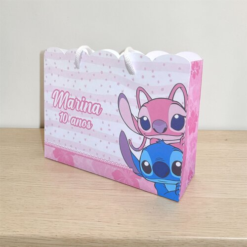 Sacolinha Personalizada Stitch | Lembrancinha Infantil | Pegue e