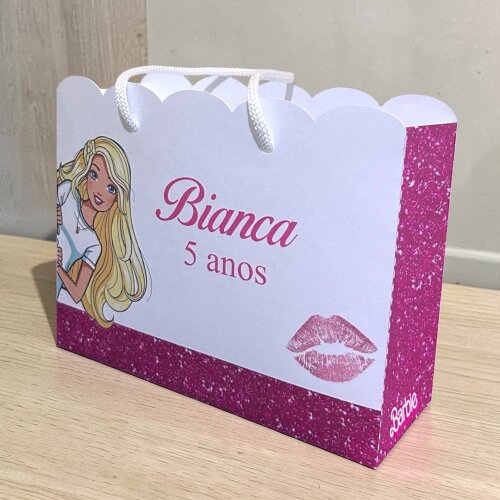 Sacolinha Personalizada Barbie | Lembrancinha Infantil | Pegue e 