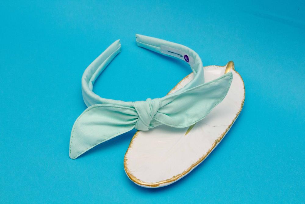 TIARA | TRICOLINE LISO LAÇO | AZUL BEBE