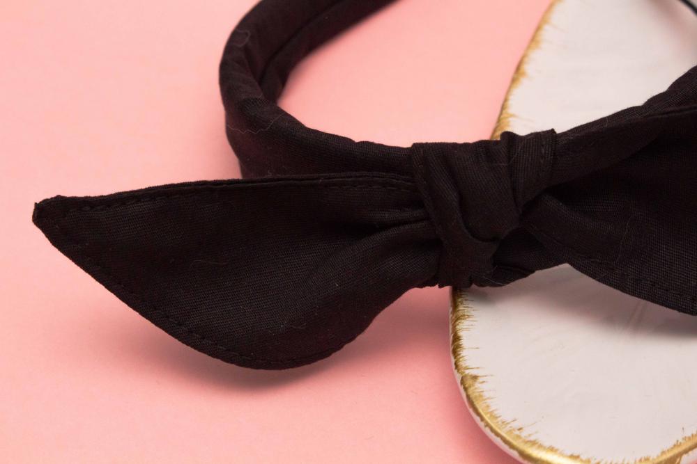 TIARA | TRICOLINE LISO LAÇO | PRETO