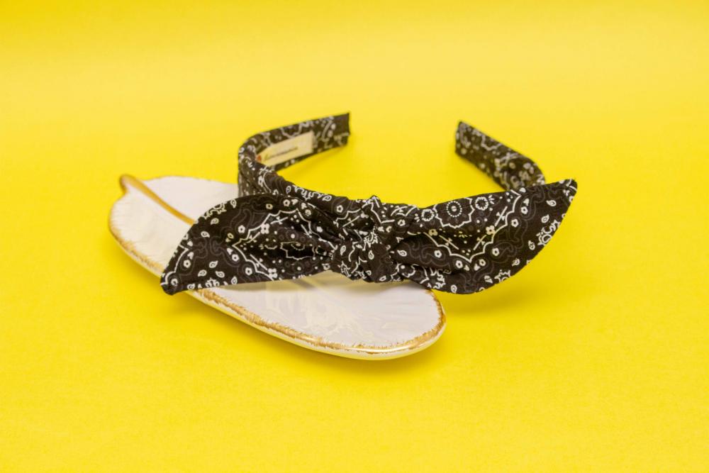 TIARA | TRICOLINE BANDANA LAÇO | PRETA