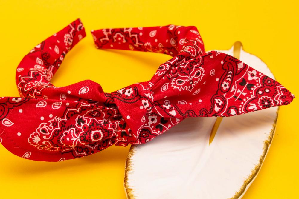 TIARA | TRICOLINE BANDANA LAÇO | VERMELHA