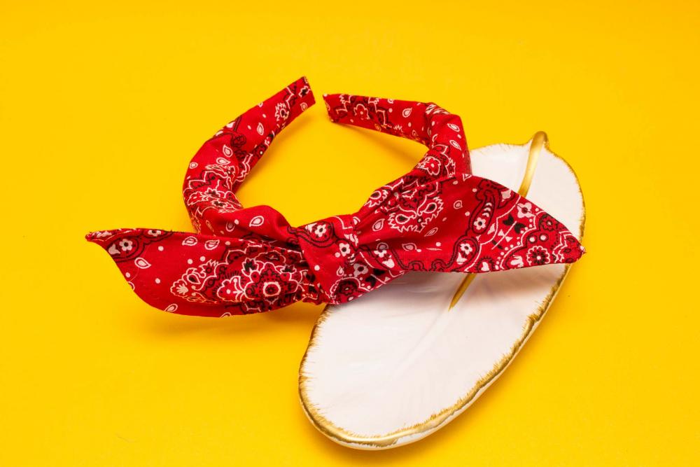 TIARA | TRICOLINE BANDANA LAÇO | VERMELHA
