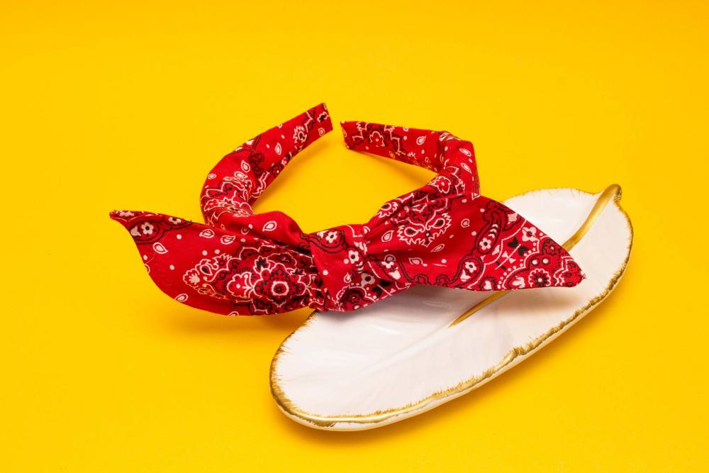 TIARA | TRICOLINE BANDANA LAÇO | VERMELHA