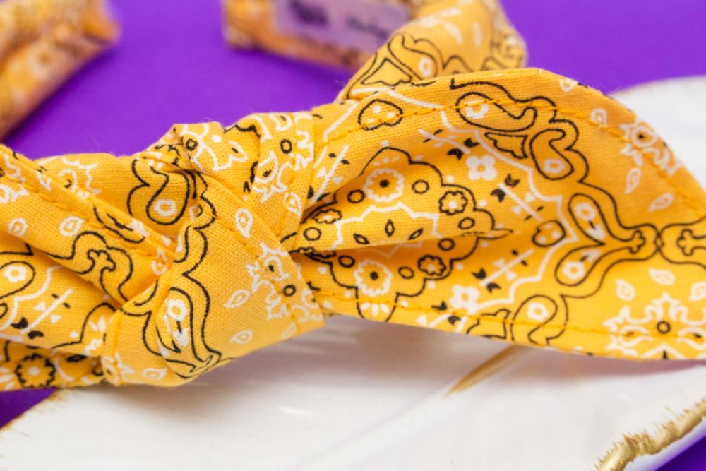 TIARA | TRICOLINE BANDANA LAÇO | AMARELA