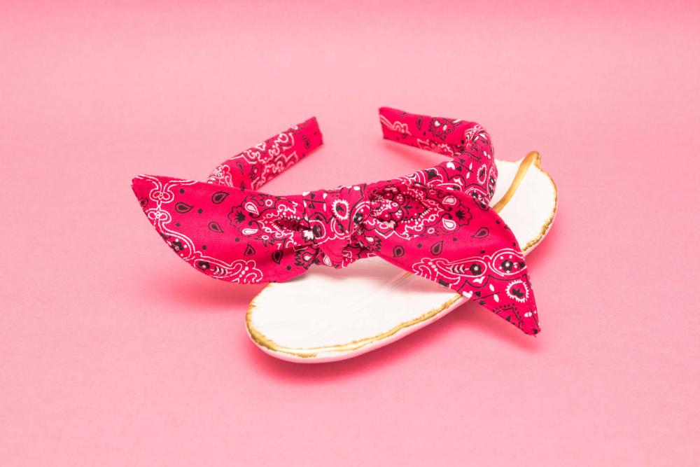 TIARA | TRICOLINE BANDANA LAÇO | PINK