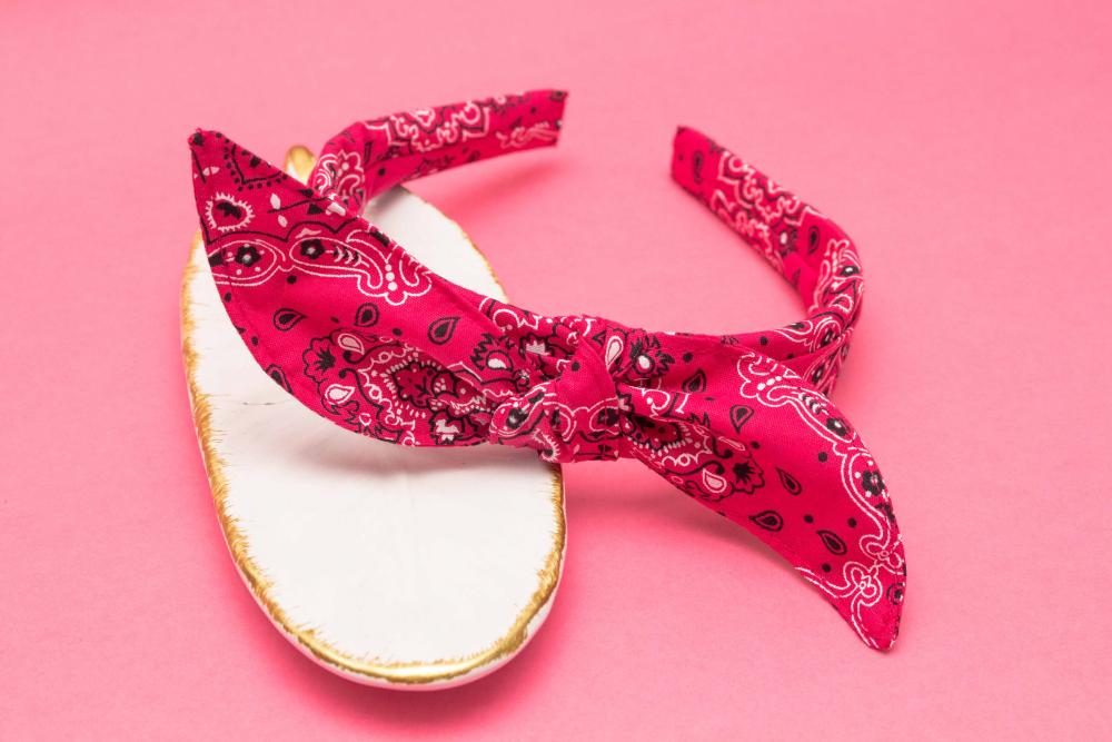 TIARA | TRICOLINE BANDANA LAÇO | PINK