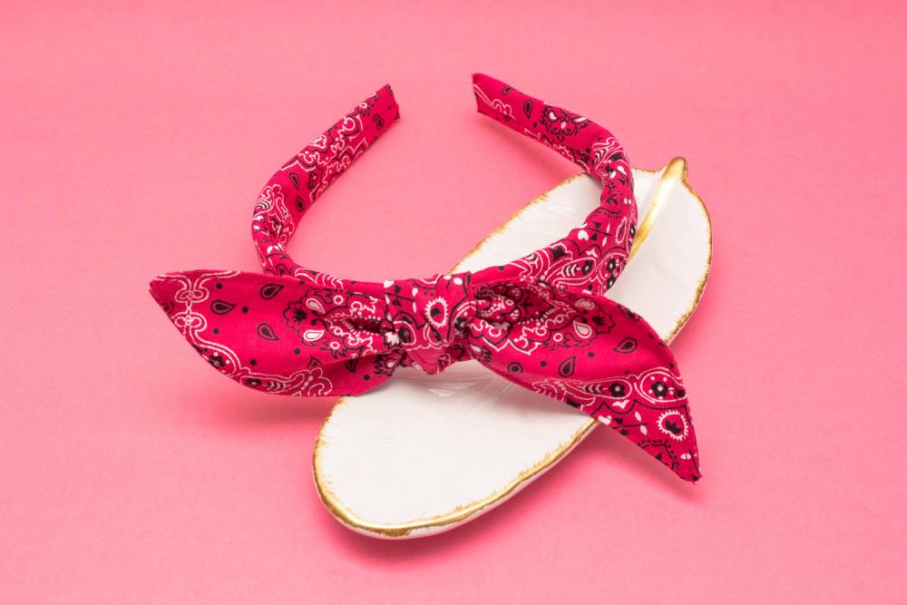 TIARA | TRICOLINE BANDANA LAÇO | PINK
