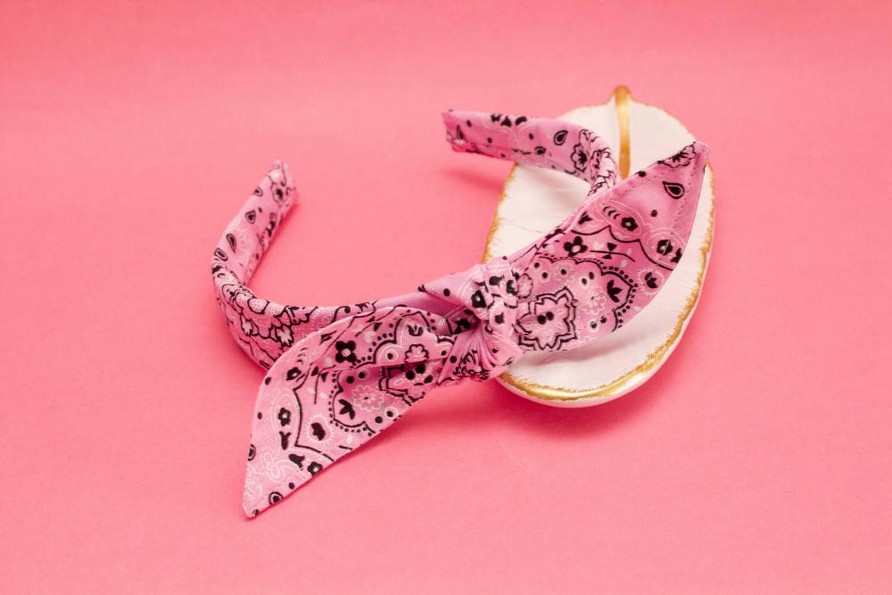 TIARA | TRICOLINE BANDANA LAÇO  | ROSA CLARO
