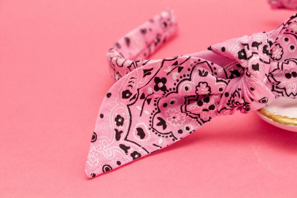 TIARA | TRICOLINE BANDANA LAÇO  | ROSA CLARO