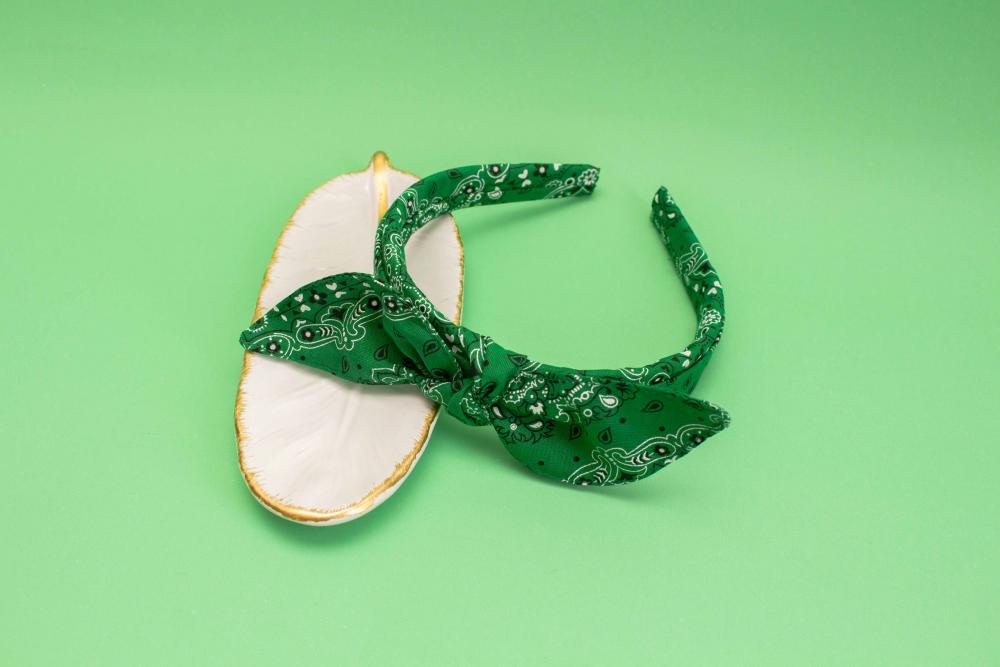 TIARA | TRICOLINE BANDANA LAÇO  | VERDE