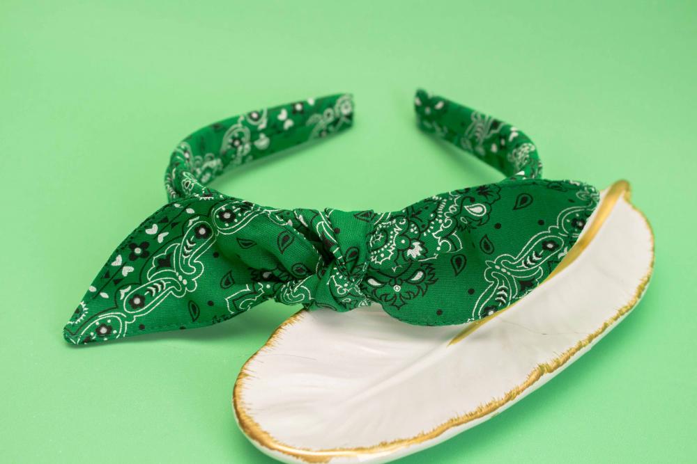 TIARA | TRICOLINE BANDANA LAÇO  | VERDE