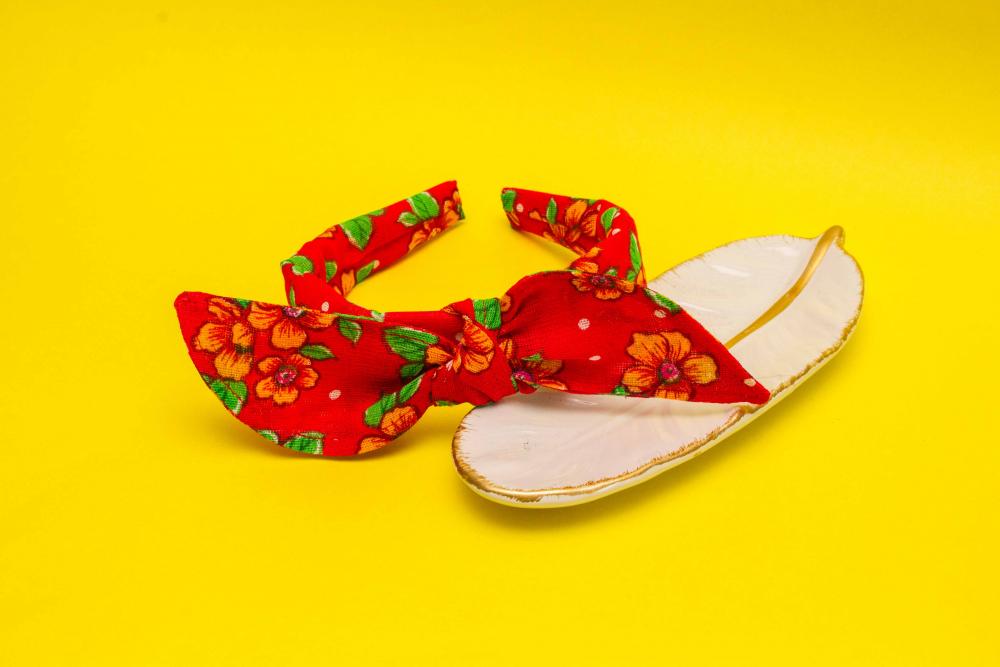 TIARA | TRICOLINE LAÇO CHITA (CARNAVAL) | VERMELHO